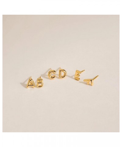 Bubble Balloon Initial 18k Gold Letter Stud Earrings for Women I $10.94 Earrings