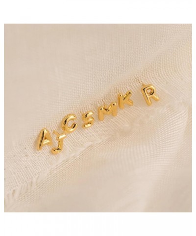 Bubble Balloon Initial 18k Gold Letter Stud Earrings for Women I $10.94 Earrings