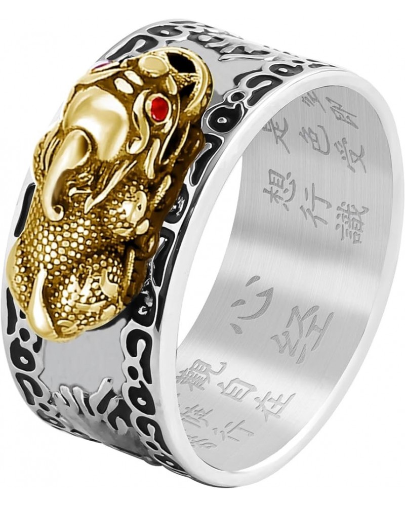 HJ HUAJ Feng Shui Ring Feng Shui PiXiu Mantra Ring PiXiu Rings,Anillo PiXiu Anillo De La Suerte Feng Shui Amulet Lucky Wealth...