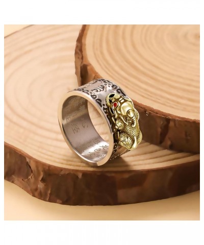 HJ HUAJ Feng Shui Ring Feng Shui PiXiu Mantra Ring PiXiu Rings,Anillo PiXiu Anillo De La Suerte Feng Shui Amulet Lucky Wealth...