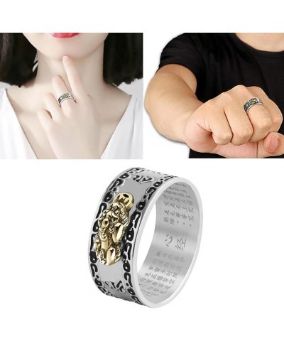 HJ HUAJ Feng Shui Ring Feng Shui PiXiu Mantra Ring PiXiu Rings,Anillo PiXiu Anillo De La Suerte Feng Shui Amulet Lucky Wealth...