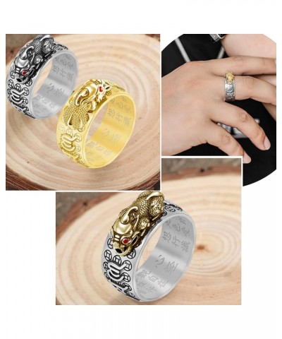 HJ HUAJ Feng Shui Ring Feng Shui PiXiu Mantra Ring PiXiu Rings,Anillo PiXiu Anillo De La Suerte Feng Shui Amulet Lucky Wealth...