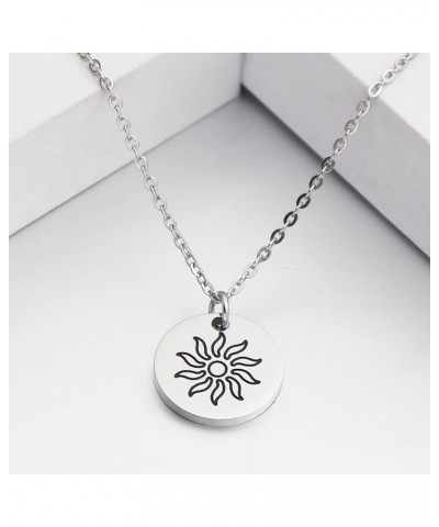 Pause Necklace for Women Yoga Jewelry Stainless Steel Pause Dainty Necklace Wanderlust Necklace Zen Necklace Sun Necklace $9....