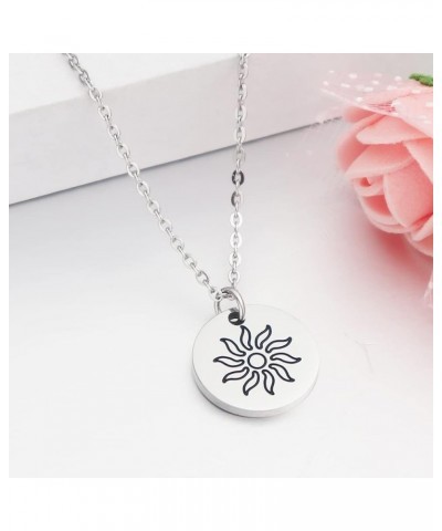 Pause Necklace for Women Yoga Jewelry Stainless Steel Pause Dainty Necklace Wanderlust Necklace Zen Necklace Sun Necklace $9....