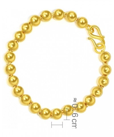 999.9 24K Solid Gold Price-by-Weight Gold Beaded Bracelet for Women 09464B Approx. 0.26tael (~9.73g) $329.04 Bracelets