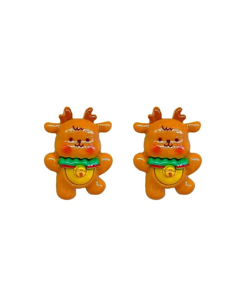 Christmas Earrings for Women Funny Christmas Trees Santa Snowman Deer Bear Stud Earrings Colorful Christmas Resin Earrings Cu...