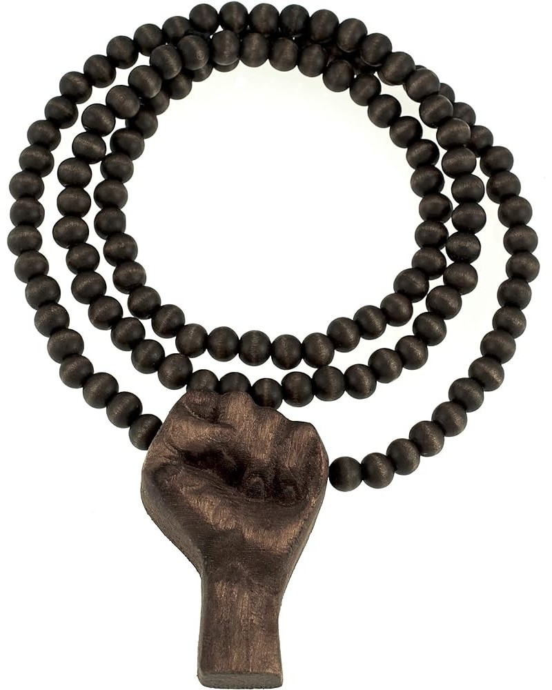 Power Fist All Natural Wood or Metal Pendant Necklace BROWN/ 36 INCH NECKLACE $11.48 Necklaces