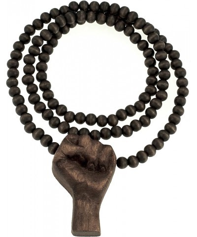 Power Fist All Natural Wood or Metal Pendant Necklace BROWN/ 36 INCH NECKLACE $11.48 Necklaces