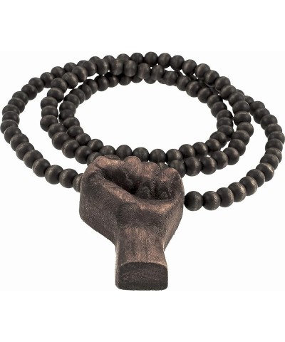 Power Fist All Natural Wood or Metal Pendant Necklace BROWN/ 36 INCH NECKLACE $11.48 Necklaces