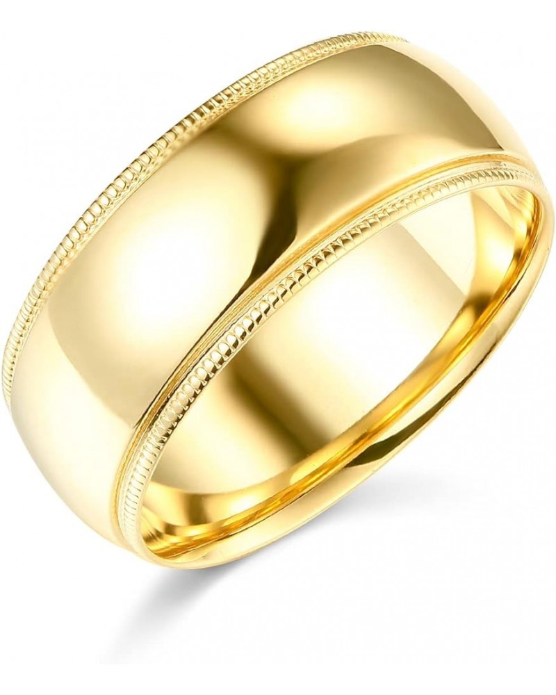 14k Solid Gold Wedding Bands 8MM Comfort Fit Yellow $145.70 Bracelets