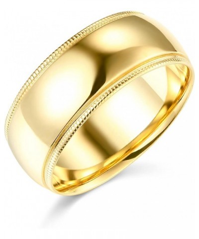 14k Solid Gold Wedding Bands 8MM Comfort Fit Yellow $145.70 Bracelets