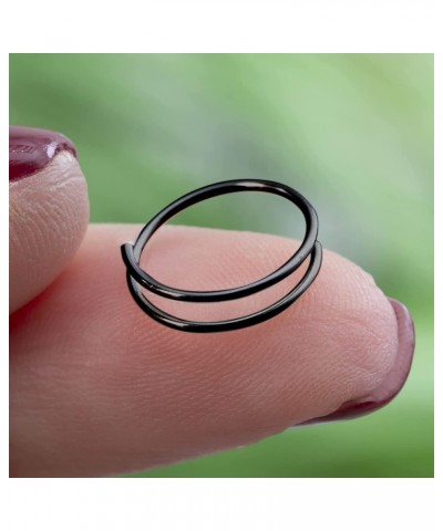 Plastic Lip Ring Nose Nose Hoop Piercing for Women Ring for Girls Hoop for Piercing Hoop Jewelry Spiral Nostril Nose Hoop Dou...