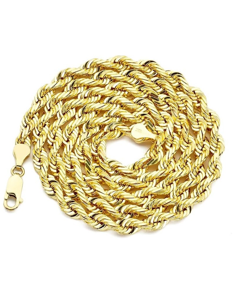 10K Yellow Gold 6mm Diamond Cut Rope Chain Necklace with Lobster Lock 24.0 Inches $370.29 Necklaces