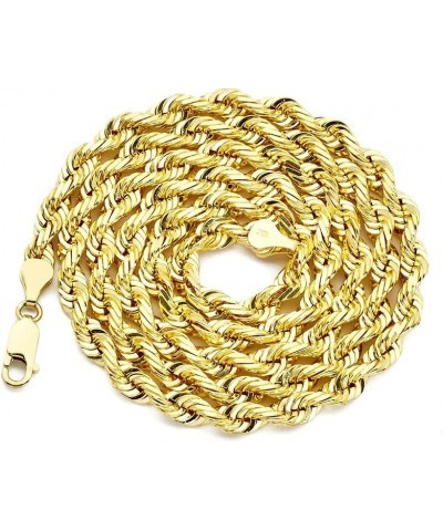 10K Yellow Gold 6mm Diamond Cut Rope Chain Necklace with Lobster Lock 24.0 Inches $370.29 Necklaces