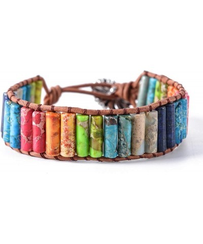 Boho Handmade Natural Stone Wrap Bracelets Crystal Beads Bracelet Jewelry tube chakra $8.24 Bracelets