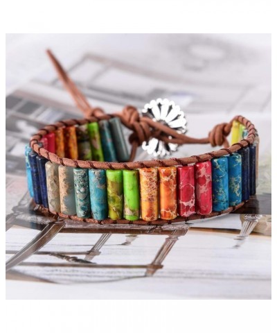 Boho Handmade Natural Stone Wrap Bracelets Crystal Beads Bracelet Jewelry tube chakra $8.24 Bracelets