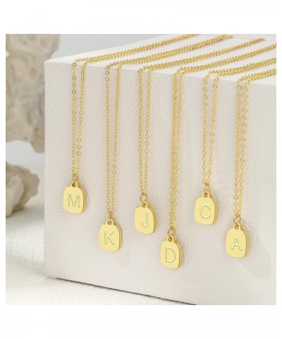 Gold Initial Necklaces for Women Dainty Letter Pendant Necklace Minimalist Gold Plated Tag A-Z Initial Necklace Jewelry Gifts...