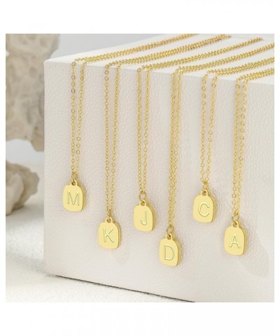 Gold Initial Necklaces for Women Dainty Letter Pendant Necklace Minimalist Gold Plated Tag A-Z Initial Necklace Jewelry Gifts...