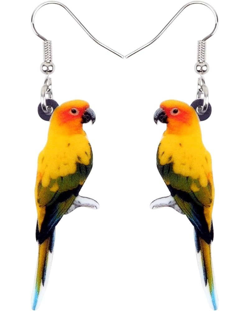 Cute Cockatiel Parrot Earrings Dangle for Women Girls Acrylic Bird Jewelry Charms Yellow $7.27 Earrings