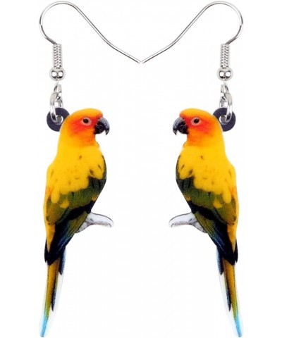 Cute Cockatiel Parrot Earrings Dangle for Women Girls Acrylic Bird Jewelry Charms Yellow $7.27 Earrings