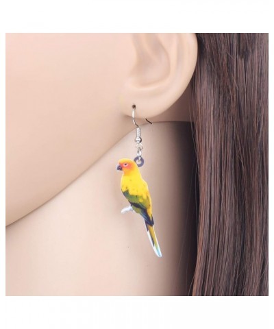 Cute Cockatiel Parrot Earrings Dangle for Women Girls Acrylic Bird Jewelry Charms Yellow $7.27 Earrings