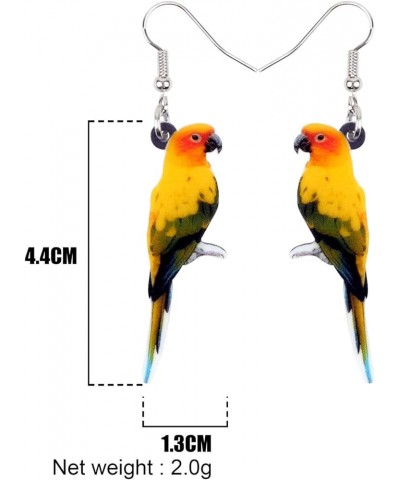 Cute Cockatiel Parrot Earrings Dangle for Women Girls Acrylic Bird Jewelry Charms Yellow $7.27 Earrings