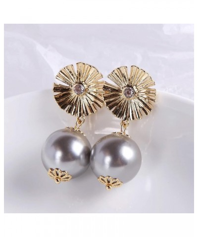 big shell pearl drop earrings for women girls S925 Silver needles 14K Gold Plated large size dargle earrings Baroque pearl As...