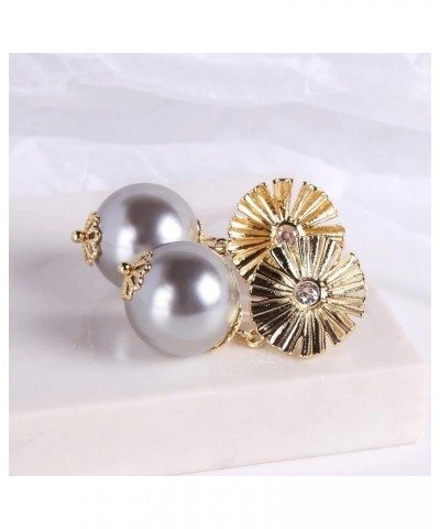 big shell pearl drop earrings for women girls S925 Silver needles 14K Gold Plated large size dargle earrings Baroque pearl As...