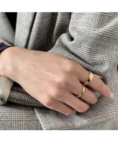 18K Gold Plated Titanium Must-Have Minimalist Stackable Band Ring, Women Gold Jewelry, Never Tarnish 4.0 Millimeters 9 $18.54...