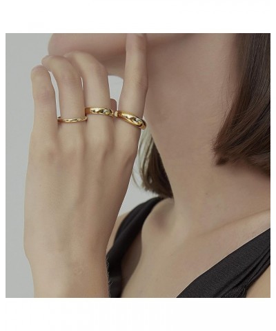 18K Gold Plated Titanium Must-Have Minimalist Stackable Band Ring, Women Gold Jewelry, Never Tarnish 4.0 Millimeters 9 $18.54...