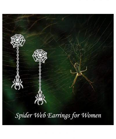 Halloween Earrings for Women Sterling Silver Gothic Vampire Earrings for Girls Goth Jewelry Gift for Women Spider $17.27 Earr...