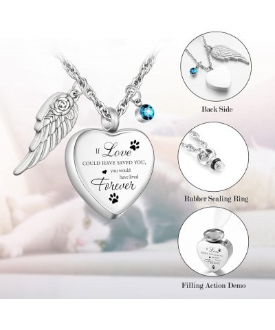 Heart Cremation Jewelry for Ashes Urn Necklace with Birthstones Ash Necklace Memorial Cremation Necklaces for Women-I'll Hold...