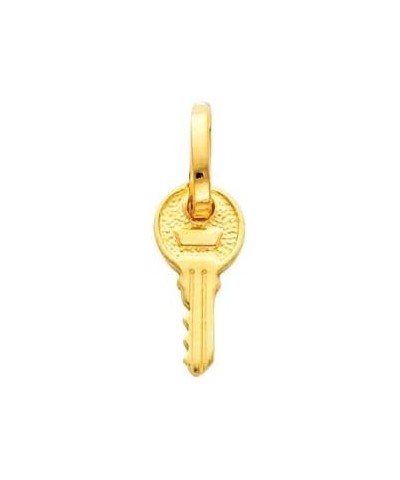 14k Yellow Gold Key Pendant with 0.9mm Cable Chain Necklace 20.0 Inches $47.12 Pendants