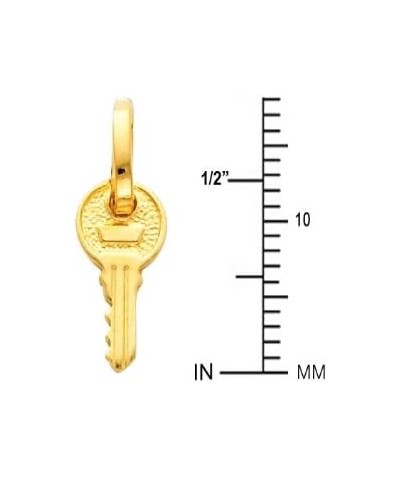 14k Yellow Gold Key Pendant with 0.9mm Cable Chain Necklace 20.0 Inches $47.12 Pendants