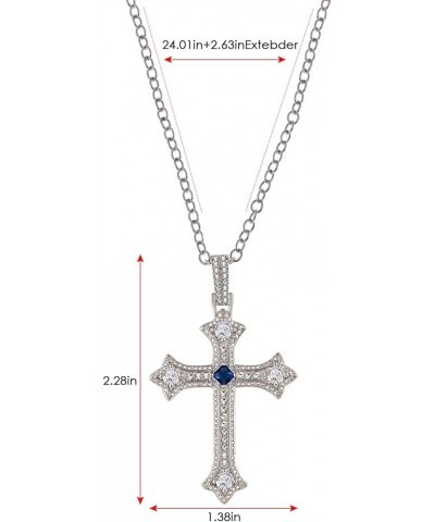 Silvery Tone Clear Rhinestones Religious Cross Pendant Necklace Silver $11.99 Necklaces