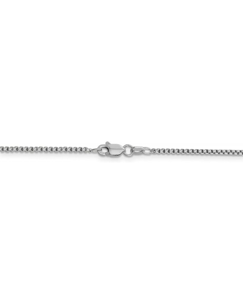 14k White Gold Semi-Solid Rounded Box Chain Necklace or Bracelet 28.0 Inches 1.5 mm $130.51 Necklaces