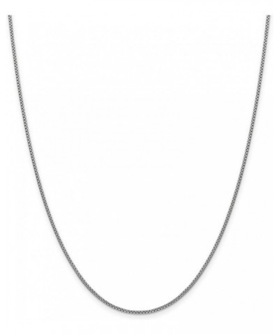 14k White Gold Semi-Solid Rounded Box Chain Necklace or Bracelet 28.0 Inches 1.5 mm $130.51 Necklaces