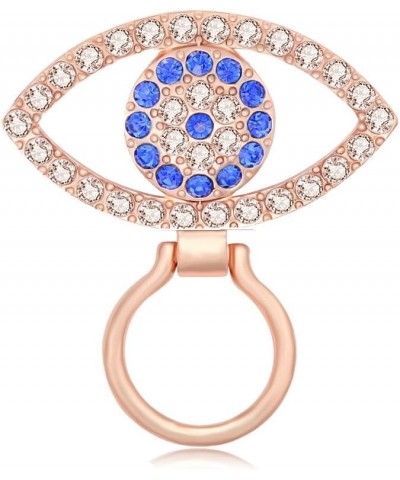 Good Lucky Blue Crystal Rhinestone Evil Eye Magnetic Brooch Pin Magnetic eyeglass holder-rose gold $7.84 Brooches & Pins