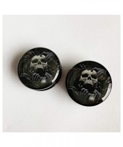 Skull Ear Gauges Plugs and Tunnels Ear Stretcher Expander 6mm-25mm 316L Stainless Steel Screw Ear Plug Piercing Jewelry 9/16"...