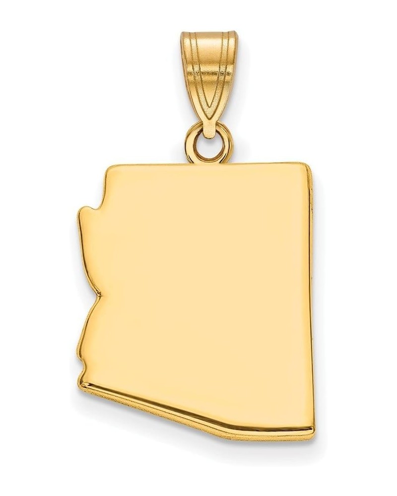 925 Sterling Silver Gold Souvenir-Plated AZ State Souvenir Pendant Charm Bail Only $40.50 Pendants