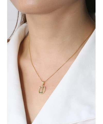 14k gold Necklace for Women | Rider's Prayer Equestrian Cross Mantra Charm Necklace | Gift for Her, Birthday, Valentine's day...