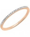 0.08 Cttw Round White Diamond Stackable Wedding Band for Women in 14K Gold 5.5 Rose Gold $148.59 Bracelets