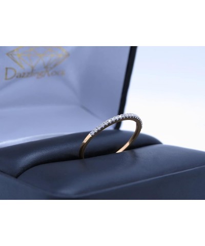 0.08 Cttw Round White Diamond Stackable Wedding Band for Women in 14K Gold 5.5 Rose Gold $148.59 Bracelets