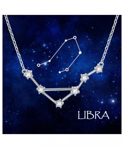 925 Sterling Silver CZ Astrology 12 Constellation Horoscope Sign Astrology Zodiac Star Necklace Birthday Gifts for Women Girl...