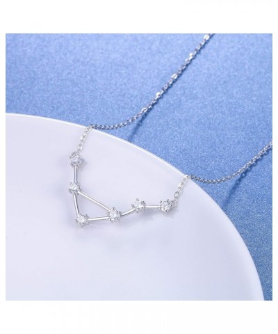 925 Sterling Silver CZ Astrology 12 Constellation Horoscope Sign Astrology Zodiac Star Necklace Birthday Gifts for Women Girl...