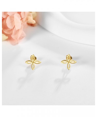 14K Gold Pearl/Sunflower/Celtic Knot/Cat/Witches Heart Earrings Pearl Jewelry Cultured Freshwater Pearl Gifts for Women Girls...