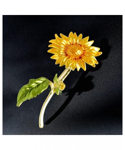 Sunflower Brooches Enamel Brooch Pins Breastpin for Women Girls Clothes Collar Dress Scarf Decoration (Red) Yellow $7.13 Broo...