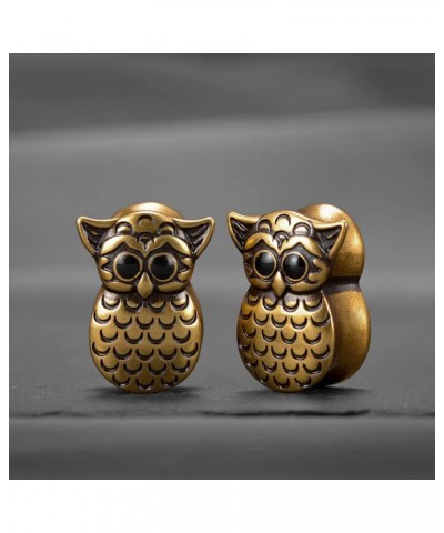 2PCS Owl Saddle Ear Gauges Tunnels Opening Ear Plugs Expander Earrings Stretcher Fashion Body Piercing Jewelry 0g-1"(8mm-25mm...