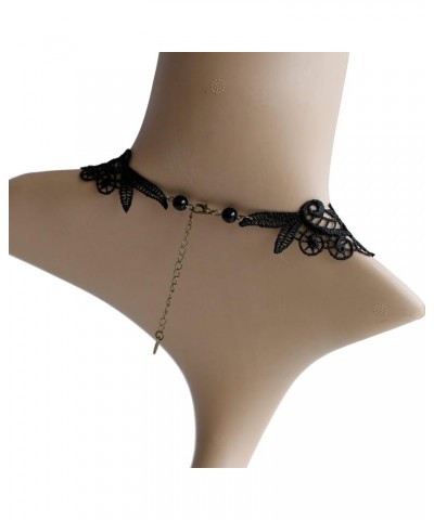 Elegant Vintage Black Lace Victorian Lolita Gothic Pendant Choker Necklace Earrings Set Red $8.83 Jewelry Sets