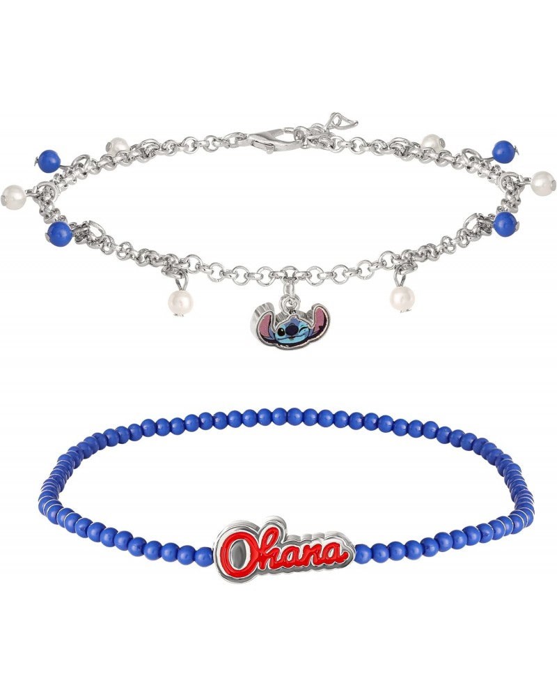 Womens Stitch Anklets 2-Pair Set Official License, Ohana Anklet and Stitch Ankle Bracelet, Stitch Jewelry $9.84 Anklets